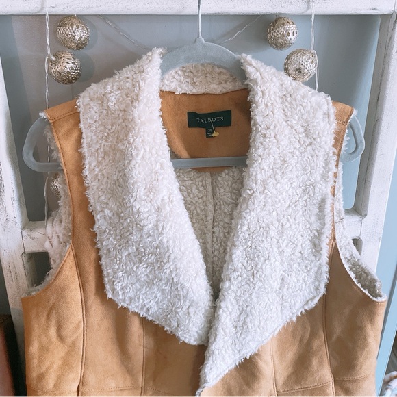 Talbots Faux Fur Vest Size XL - Picture 2 of 10
